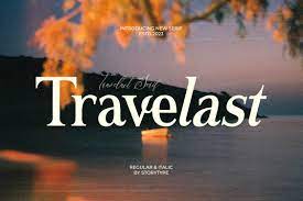 Beispiel einer Travelast Regular-Schriftart